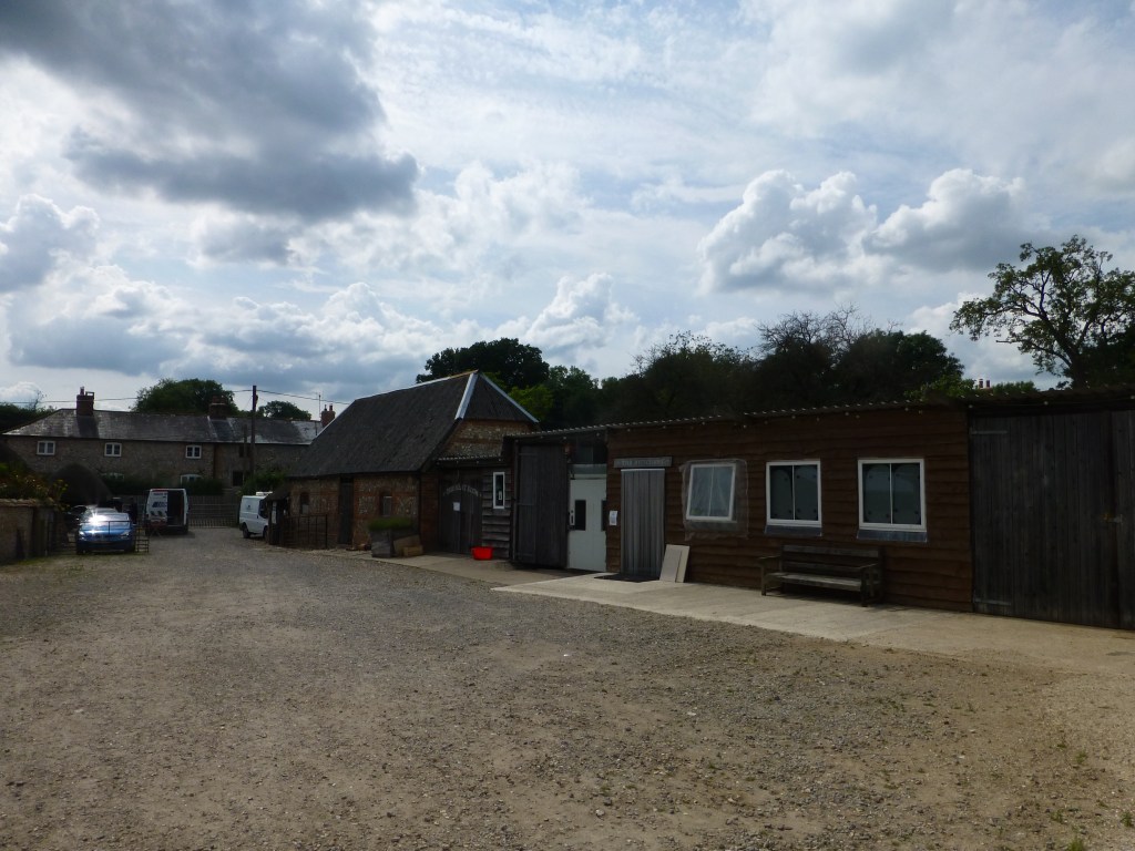 Some of the farm buildings at Farm Fest 2014, held at Parsonage Farm, Andover
